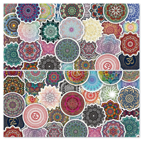 60PCS Mandala of Entropy Stickers - Chaos Containment Decals for Cognitive Diffusion Logs, Mental Scattering Maps & Information Overload Sanctuaries