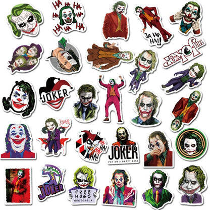 50PCS Classic Movie Joker Graffiti Stickers Perfect for Suitcases, Laptops, Water Bottles, Skateboards, Stationery Boxes Exquisite DIY Journal Decorative Decals