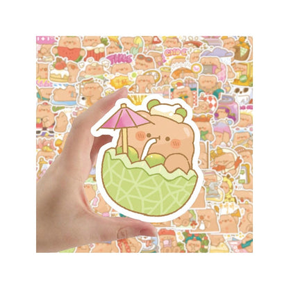 100PCS Cartoon Cute Bear Animal Doodle Stickers Exquisite Fashion Creative DIY Planner Decoration Stickers Suitable for Skateboards, Water Bottles, Helmets, Guitars, and Stationery Boxes
