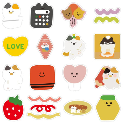 50PCS Classic Cartoon Cute Bear Rabbit Gummy Candy Doodle Stickers Exquisite Fashion Creative DIY Decorative Sticker Decals for Notebooks Suitable for Cups, Helmets, Skateboards, Pencil Cases, and Desktops