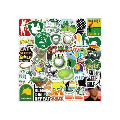 50PCS Sports Series Golf Graffiti Stickers Exquisite, Fashionable, Creative DIY Journal Decorations Suitable for Computers, Skateboards, Bags, Refrigerators, Stationery Boxes