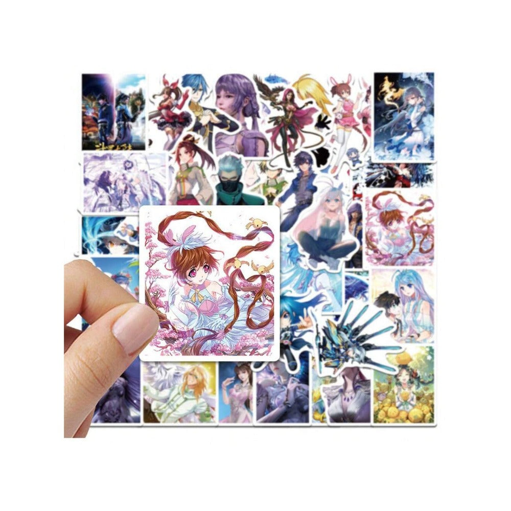 50PCS Cartoon Anime Douluo Continent Doodle Stickers Exquisite and Stylish DIY Decorative Stickers for Notebooks Suitable for Bags, Notebooks, Skateboards, Water Bottles, Helmets, Guitars, and Stationery Boxes