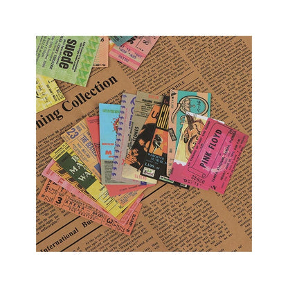 43PCS Rock Band Ticket Graffiti Stickers Exquisite, Stylish, Creative DIY Decorative Decals Suitable for Laptops, Luggage, Guitars, and Stationery Cases