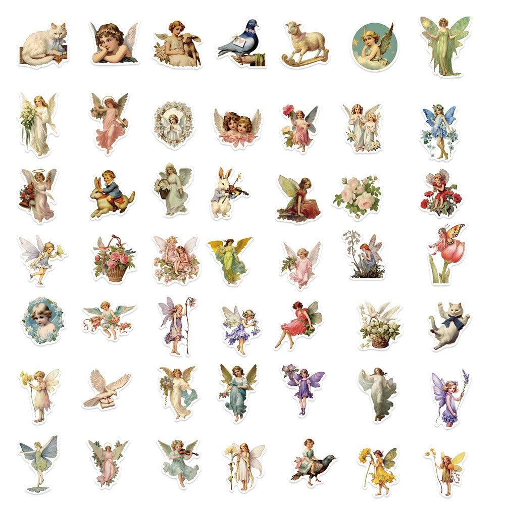 50PCS Oil Painting Stickers - Classic Art Decals for Journals, Laptops, Water Bottles & Art Lover Gifts