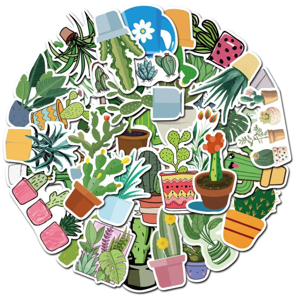 45PCS Desert Breath Stickers - Xerophyte Meditation Decals for Aridity Journals, Water-Wise Planning & Ecological Mindfulness Systems