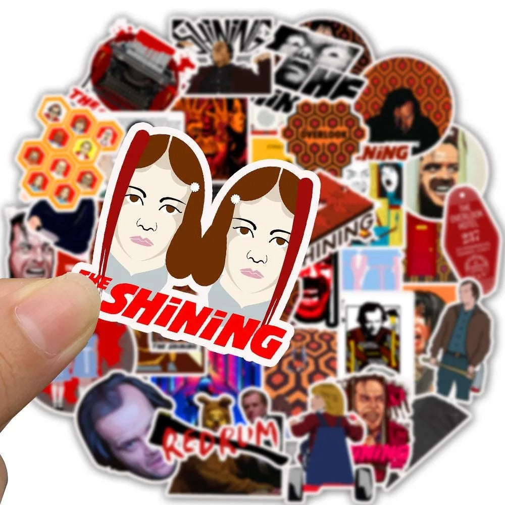 50PCS Classic Movie Shiny Doodle Stickers for Suitcases, Luggage, Refrigerators, Skateboards, Water Bottles, Helmets - Creative Decorative Decals