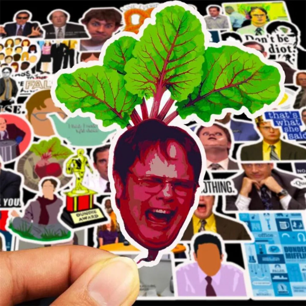 50PCS Office-Themed Doodle Stickers for Helmets, Refrigerators, Laptops, Suitcases, Travel Bags, Stationery Boxes, and More Perfect DIY Decor for Notebooks and Diaries