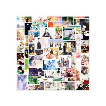 50PCS Anime Cartoon Natsume's Book of Friends Doodle Stickers Exquisite Creative Journal Decorative Decals Suitable for Suitcases, Travel Backpacks, Skateboards, Laptops, and Stationery Cases