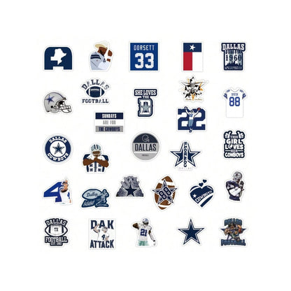 50PCS Dallas Football Graffiti Stickers Exquisite, Stylish, Creative Decorative Stickers for Notebooks Perfect for Suitcases, Laptop Cases, Phone Cases, and Stationery Boxes