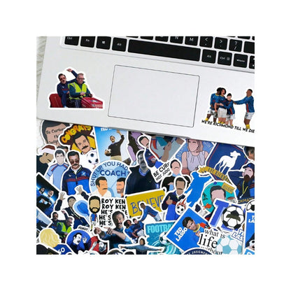 50PCS Ted Coach Doodle Stickers for Luggage, Skateboards, Laptops, Water Bottles, Stationery Boxes, and Beautiful Desktop Decor