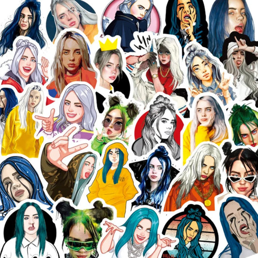 50PCS Western Pop Singer Stickers - Music Star Decals for Laptops, Water Bottles, Journals & Music Fan Gifts
