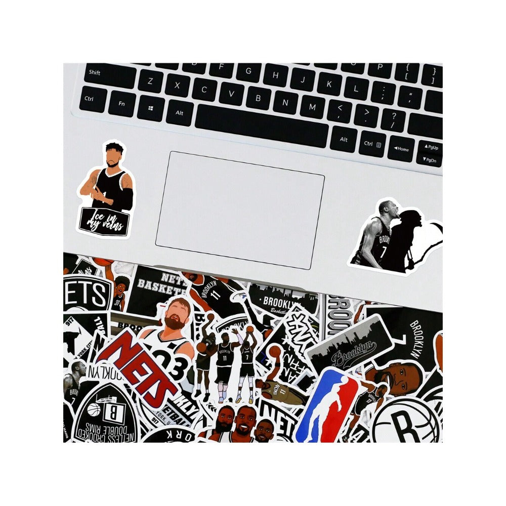 50PCS Cartoon Basketball Team Graffiti Stickers Exquisite, Stylish, Creative DIY Journal Decorations Suitable for Suitcases, Laptops, Skateboards, Water Bottles, Stationery Cases, and Desktops