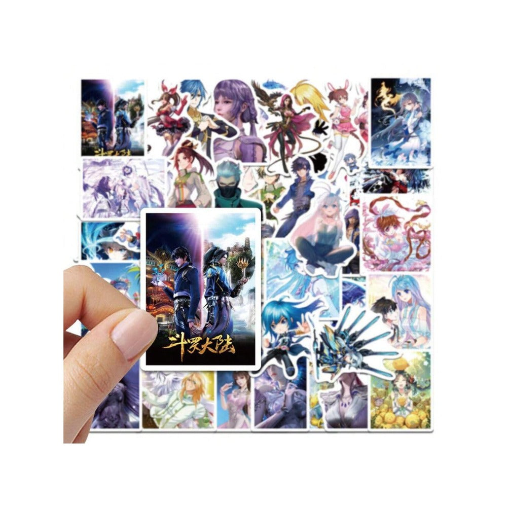 50PCS Cartoon Anime Douluo Continent Doodle Stickers Exquisite and Stylish DIY Decorative Stickers for Notebooks Suitable for Bags, Notebooks, Skateboards, Water Bottles, Helmets, Guitars, and Stationery Boxes