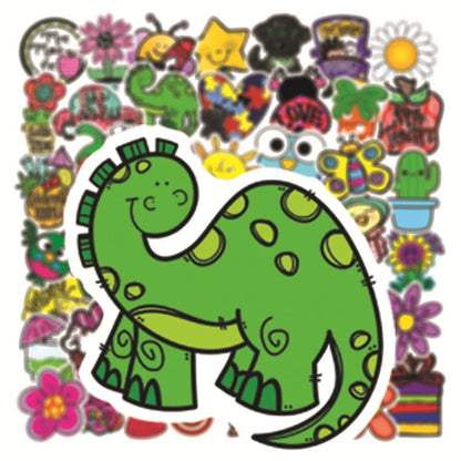 50PCS Small Fresh Cartoon Animal Graffiti Stickers Notebook Skateboard Water Cup Trolley Case Stickers