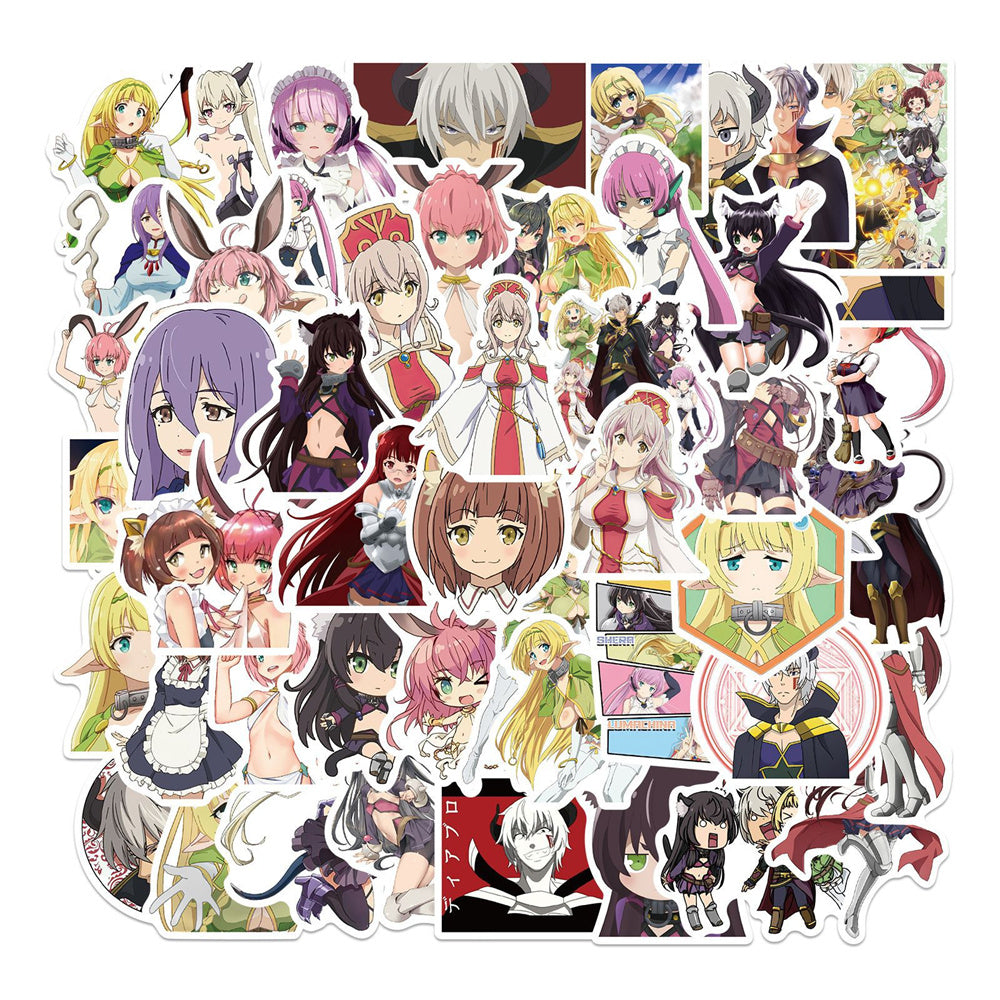 50PCS Anime Alien Girl Summoning Doodle Stickers Exquisite, Fashionable, Creative DIY Journal Decorations Suitable for Mugs, Helmets, Skateboards, and Stationery Cases