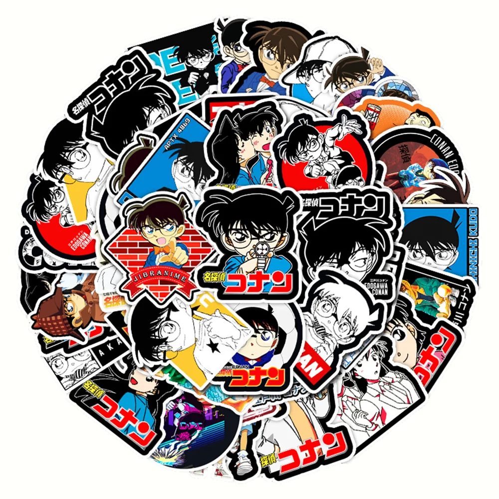 50PCS Riman Detective Conan Cartoon Graffiti Waterproof Sticker Suitcase Notebook Skateboard Refrigerator Helmet