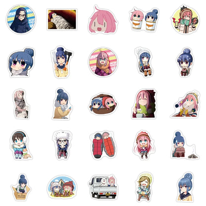 50PCS Girls Cute Cartoon Stickers Suitable for Water Cup Luggage Laptop Computer Refrigerator Decoration Sticker