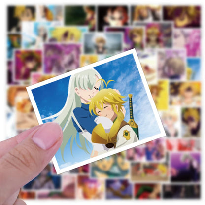 50PCS Personality Cartoon Anime Seven Deadly Sins Sticker Laptop Trunk Sliding Guitar Waterproof Decoration