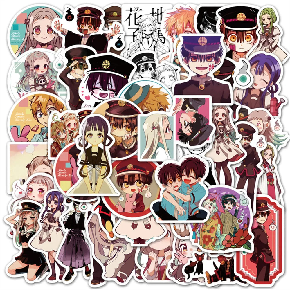 50PCS Cute Cartoon Anime Girl Mobile Phone Case Graffiti Diary Skateboard Decoration Waterproof Sticker Toy