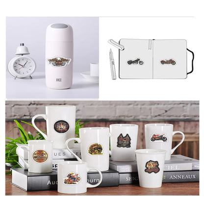 50PCS Retro Motorcycle Theme Graffiti Sticker Laptop Guitar Luggage Skate Bike Waterproof Sticker