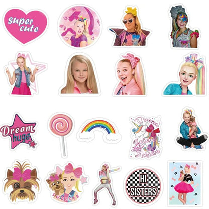 50PCS   CuteGirl Notebook Hand Account Graffiti Skateboard Suitcase Decoration Waterproof Sticker Toy
