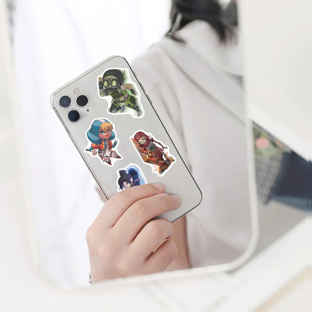 50pcs Game Apex Legends Stickers DIY Waterproof Luggage  Laptop  Guitar Car Wall Cartoon Sticker Decals Kids Toy