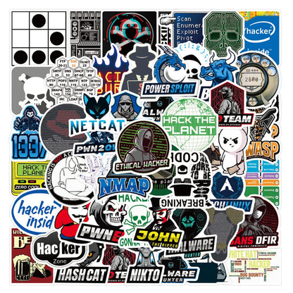 50PCS Hacker Graffiti Sticker Thermos Cup Luggage Car Battery Car Phone Sticker