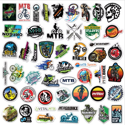 50PCS Mountain Bike Graffiti Sticker Luggage Laptop Scooter Guitar Decoration Toy Wholesale