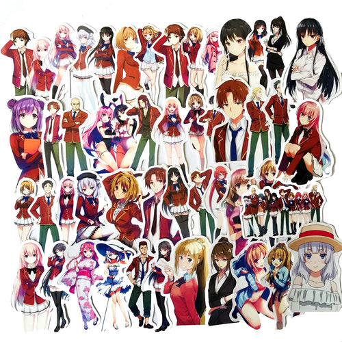 50PCS Classroom of the Elite Anime Sticker Skateboard Helmet Luggage Guitar Gift Toy Waterproof Sticker