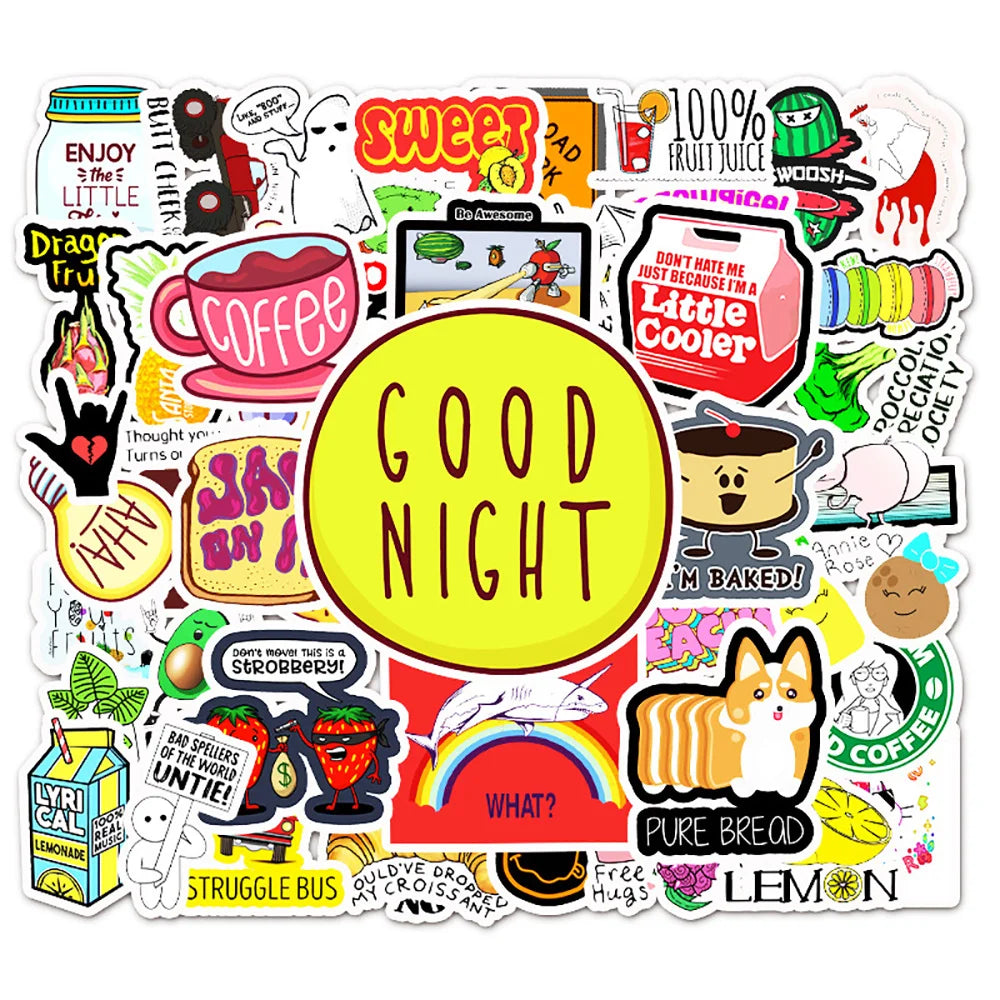 50PCS Vine Department Personality Graffiti Sticker Laptop Scooter Refrigerator Decoration Sticker