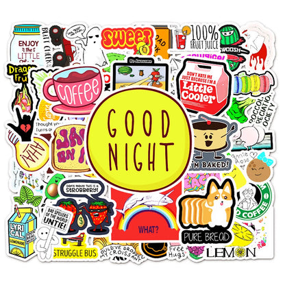 50PCS Vine Department Personality Graffiti Sticker Laptop Scooter Refrigerator Decoration Sticker