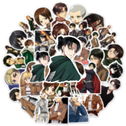 50pcs Japanese Animation Attack Giant Graffiti Waterproof Sticker Notebook Refrigerator Water Cup