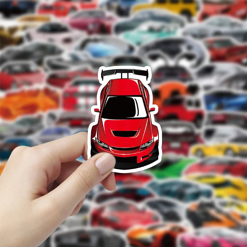50PCS Cartoon Modification Performance Automobile Low Lying Steel Gun Graffiti Sticker Trolley BoxGraffitiSticker