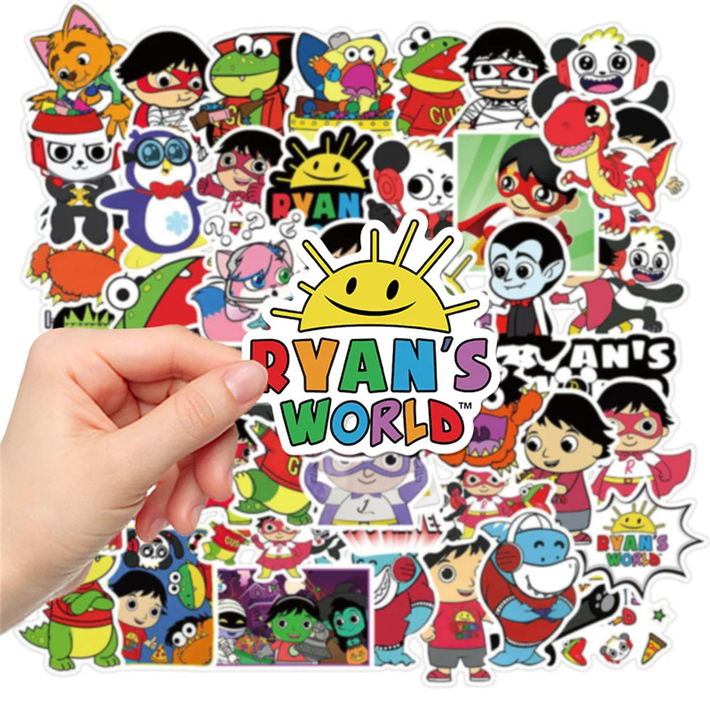 50PCS Cartoon Character World's Ryan Graffiti Waterproof Sticker Suitcase Notebook Refrigerator Skateboard Helmet