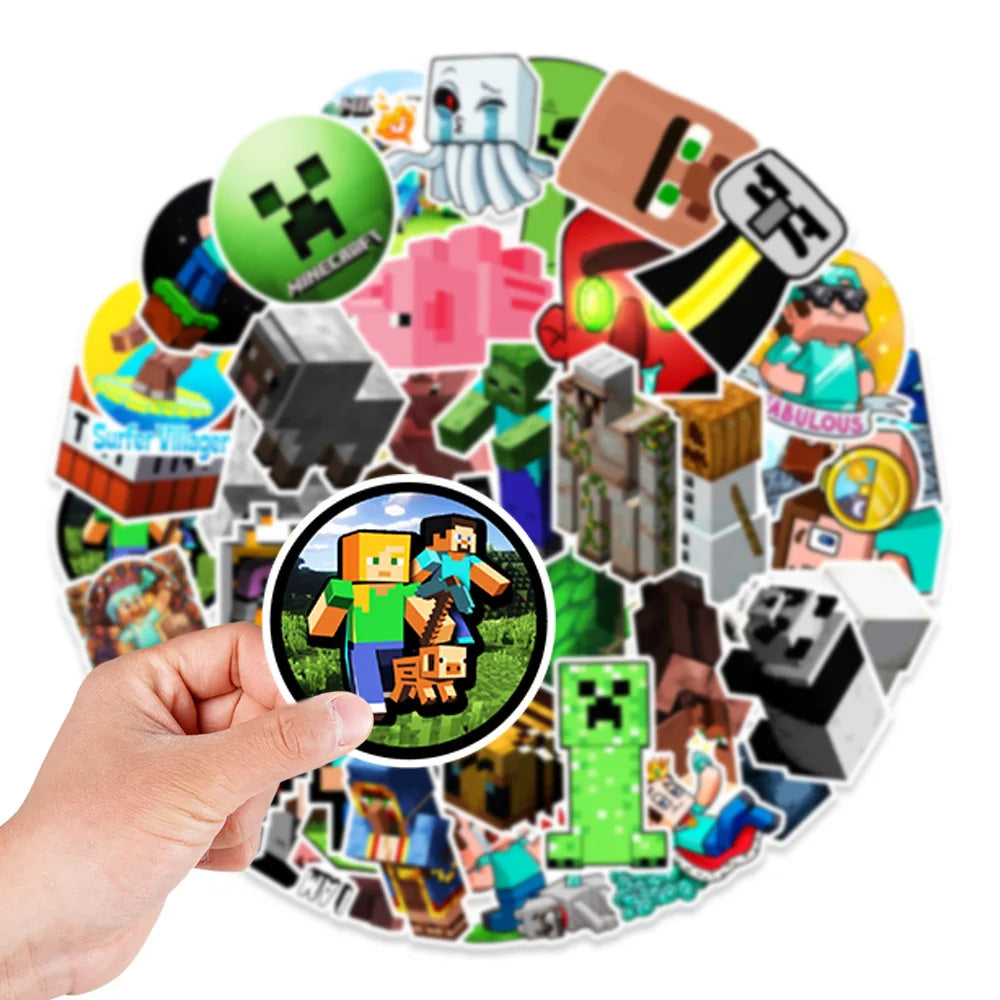 50PCS New My World Graffiti Waterproof Sticker Suitcase Notebook Refrigerator Skateboard Stationery Box Water Cup
