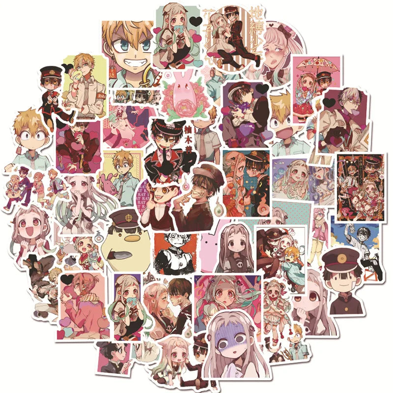 50PCS Earth-bound Teenager Hanako-Jun Anime Sticker Graffiti Luggage Trolley Case Notebook Cup Waterproof Car Sticker