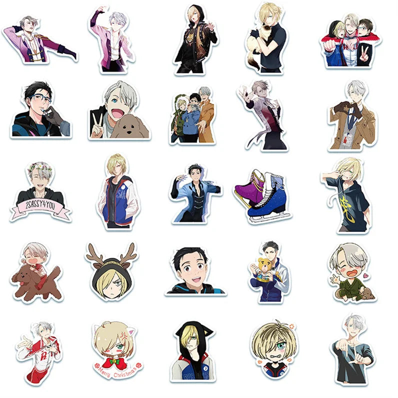50PCS daily cute cartoon character decorative style graffiti stickers, personalized, fashionable and creative DIY exquisite decorative decal cups, helmets, skateboards and popular sticker toys