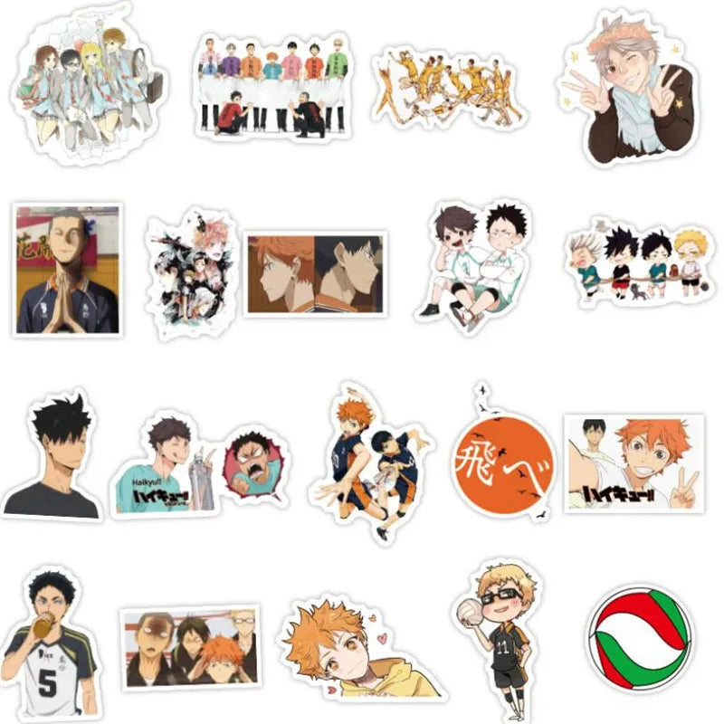 50PCS Volleyball Teenager Cartoon Anime Boy Toy Graffiti Laptop Luggage Skateboard Guitar Waterproof Sticker