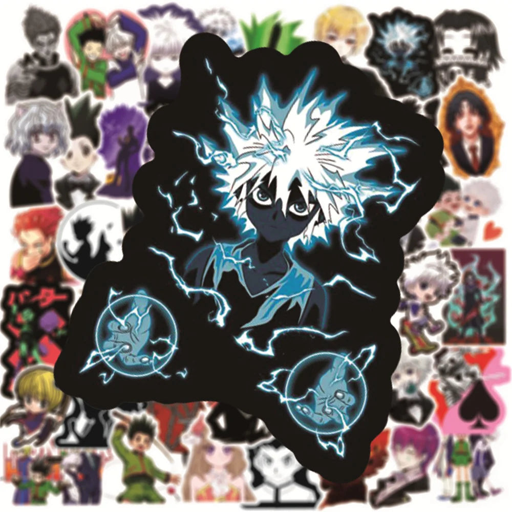 50PCS Anime Full-time Hunter Creative DIY Sticker Sticker Notebook Skateboard Guitar Bike Gift Toy Sticker