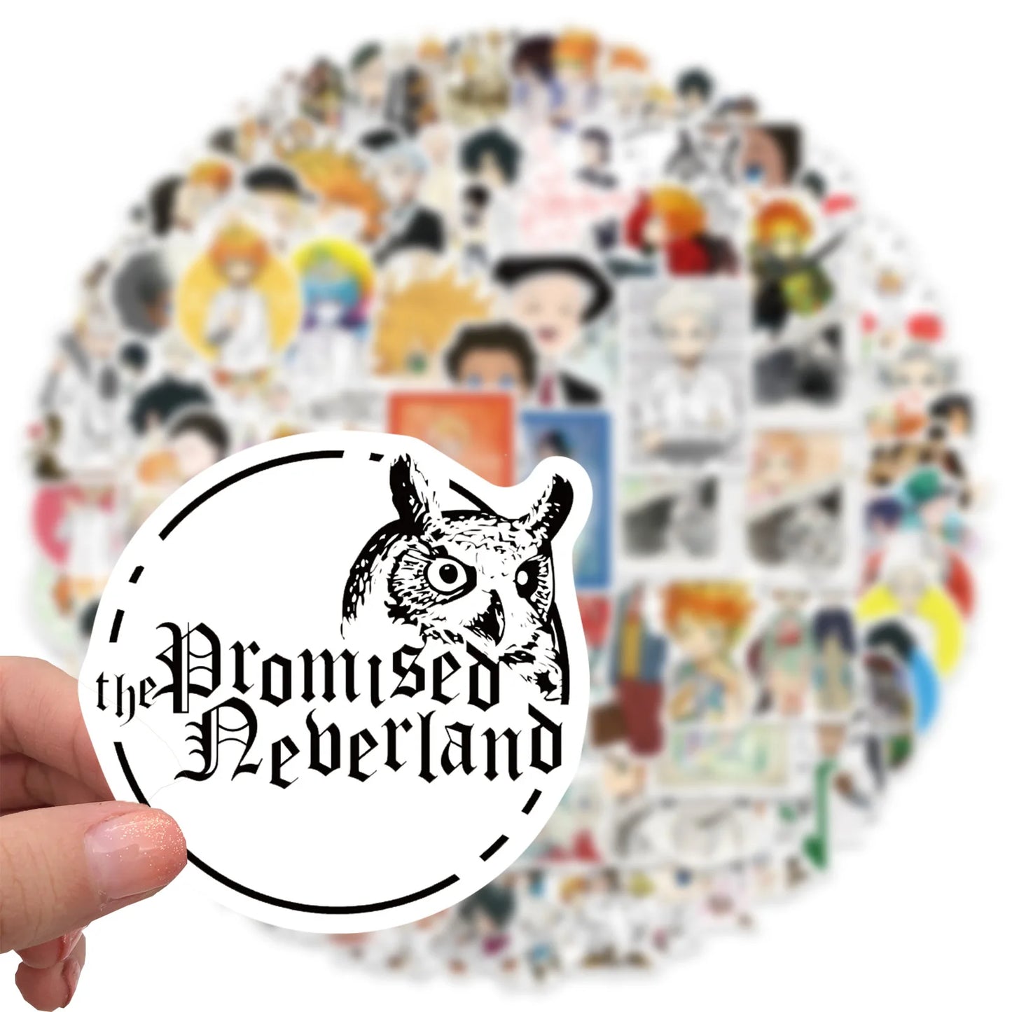 50PCS Cartoon promised Neverland Sticker Sticker Scrapbook Notebook Luggage Guitar Phone Toy Sticker