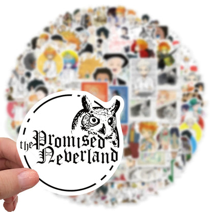 50PCS Cartoon promised Neverland Sticker Sticker Scrapbook Notebook Luggage Guitar Phone Toy Sticker
