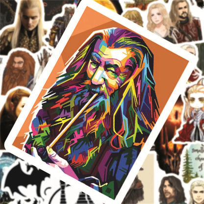 50pcs Hobbit Poster Graffiti Decoration Personalized DIY Luggage Guitar Mobile Phone Case Toy Sticker