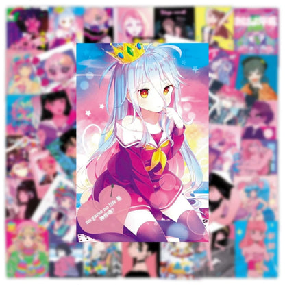 50PCS Japanese Anime Cartoon Teenager Graffiti Sticker Notebook Guitar Water Cup Trolley Case Waterproof Sticker