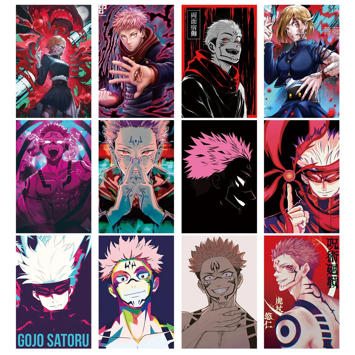 50Pcs Anime Stickers Jujutsu Kaisen Sticker Decals Vinyl on DIY Laptop Guitar Skateboard Luggage Children's Toy