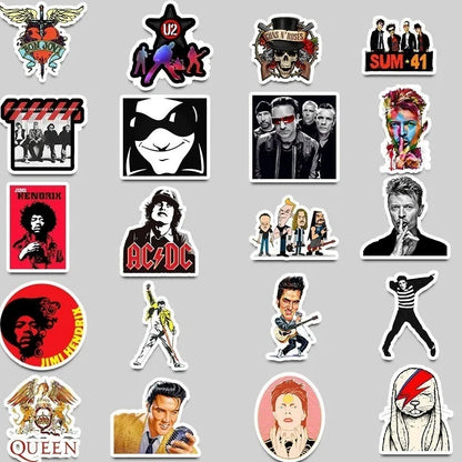 50PCS of fashionable rap character head decoration style graffiti stickers, personalized fashion and creative trend DIY exquisite decorative decal mugs, helmets, skateboard popular sticker toys