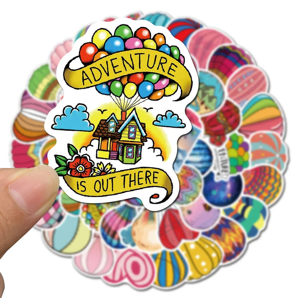 50PCS New Color Cartoon Balloon Graffiti Stickers Decorative Luggage Laptop Water Cup Waterproof Stickers