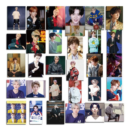 62PCS Popular Star Luhan Graffiti Stickers Personalized Creative Trend Decorative Stickers Suitcase Bike Skateboard Laptop Fashion Popular Decals Toys