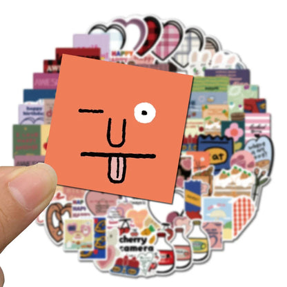 100PCS Cartoon Ins Wind Sweet Sandwich Graffiti Skateboard Notebook Graffiti Computer Luggage Waterproof Sticker