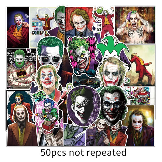 50PCS Thriller Movie Clown Character Graffiti DIY Cute Graffiti Waterproof Motorcycle Luggage Laptop Sticker