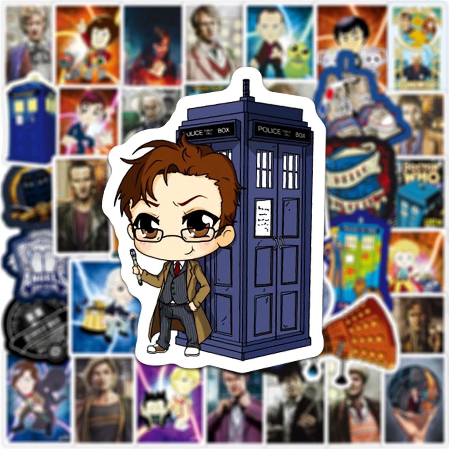 50PCS Film Theme Dr. Mystery Graffiti Waterproof Sticker Suitcase Notebook Refrigerator Skateboard Stationery Box